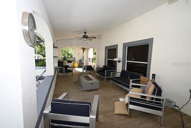 21921 US Highway 98, Dade City, FL 33523 - view of patio with an outdoor living space and a ceiling fan