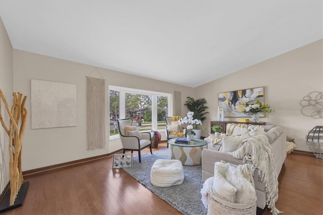 2174 Kent Ave, Clearwater, FL 33764 - living room with wood finished floors and vaulted ceiling