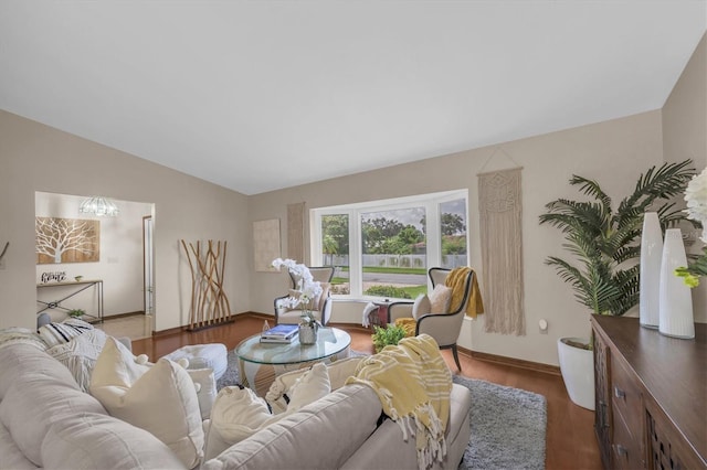 2174 Kent Ave, Clearwater, FL 33764 - living area with wood finished floors and vaulted ceiling