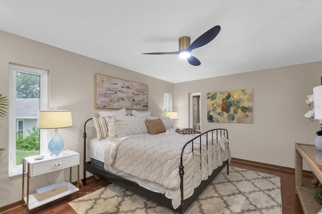 2174 Kent Ave, Clearwater, FL 33764 - bedroom featuring ceiling fan and wood finished floors