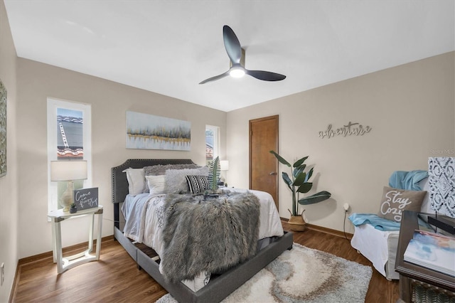 2174 Kent Ave, Clearwater, FL 33764 - bedroom featuring wood finished floors and a ceiling fan