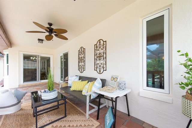 2174 Kent Ave, Clearwater, FL 33764 - view of patio with ceiling fan and an outdoor hangout area