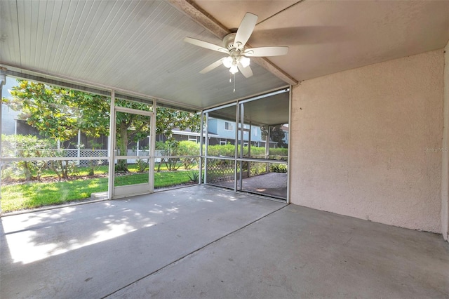 1302 Twilridge Pl, Brandon, FL 33511 - unfurnished sunroom featuring ceiling fan and healthy amount of natural light