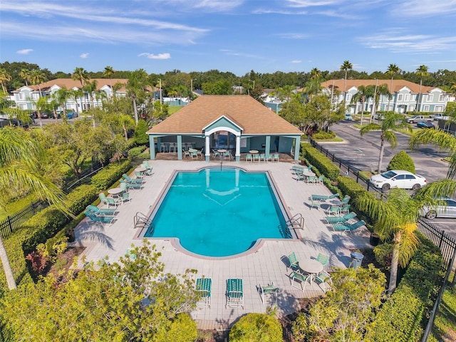 1302 Twilridge Pl, Brandon, FL 33511 - community pool featuring a patio area and a residential view