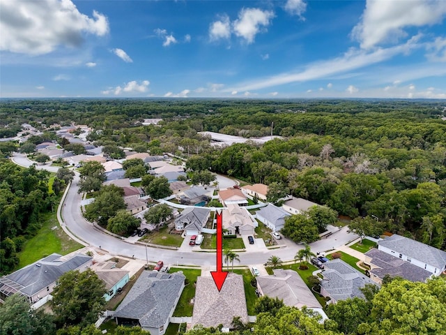 12200 Hunters Lake Dr, New Port Richey, FL 34654 - aerial perspective of suburban area featuring a heavily wooded area