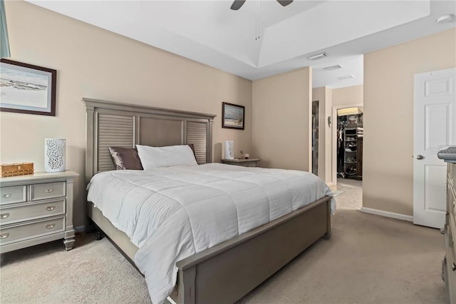 5264 Brilliance Cir, Cocoa, FL 32926 - carpeted bedroom featuring a spacious closet, a closet, and a ceiling fan