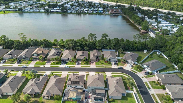 5264 Brilliance Cir, Cocoa, FL 32926 - aerial view of property's location featuring nearby suburban area and a large body of water