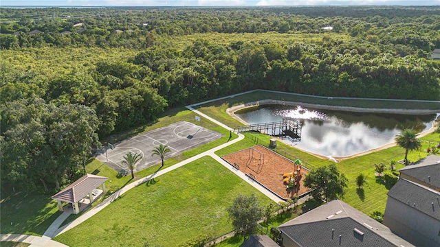 5264 Brilliance Cir, Cocoa, FL 32926 - bird's eye view of a heavily wooded area and a nearby body of water