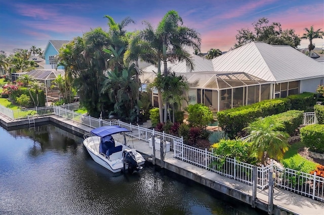 4743 Spinnaker Dr, Bradenton, FL 34208 - dock with a water view