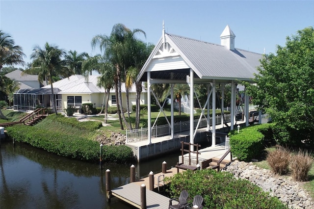 4743 Spinnaker Dr, Bradenton, FL 34208 - dock featuring a water view