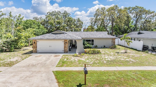 1403 Tallahassee Dr, Tarpon Springs, FL 34689 - ranch-style home featuring a garage, driveway, and stucco siding