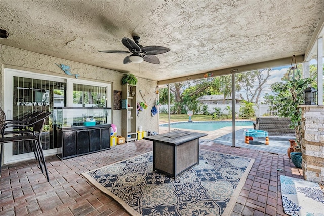 1403 Tallahassee Dr, Tarpon Springs, FL 34689 - view of patio / terrace featuring ceiling fan