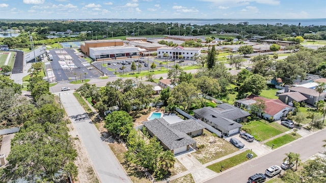 1403 Tallahassee Dr, Tarpon Springs, FL 34689 - drone / aerial view of a large body of water and a tree filled landscape