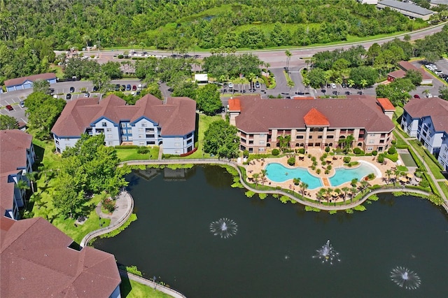 1640 Villa Capri Cir Unit 206, Odessa, FL 33556 - drone / aerial view of a large body of water and a pool