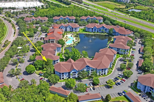 1640 Villa Capri Cir Unit 206, Odessa, FL 33556 - aerial perspective of suburban area with a nearby body of water