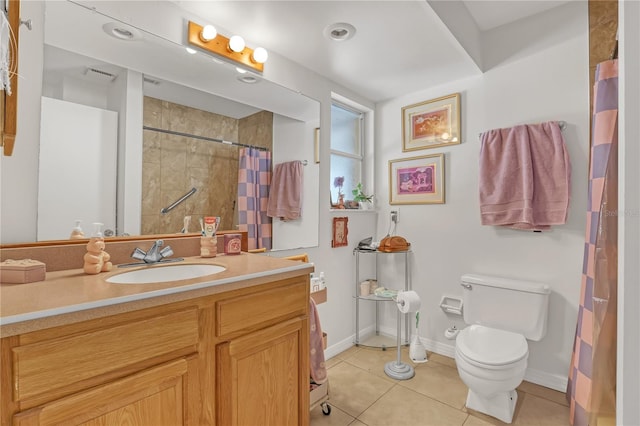 1340 NE Mariposa Dr NE, Palm Bay, FL 32905 - full bath with vanity, tile patterned flooring, and a shower with curtain