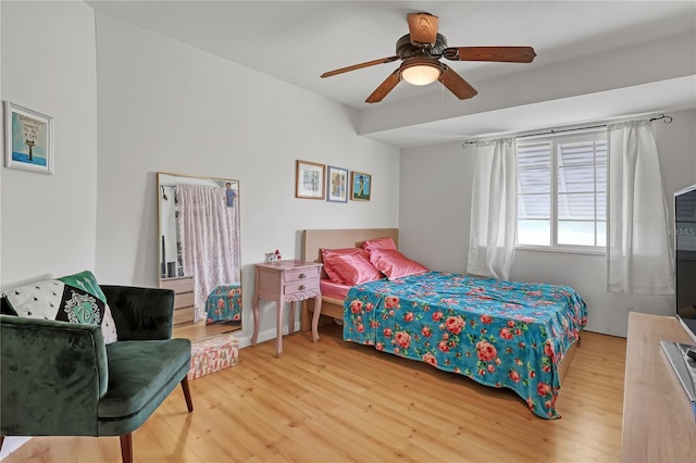 1340 NE Mariposa Dr NE, Palm Bay, FL 32905 - bedroom featuring wood finished floors and a ceiling fan