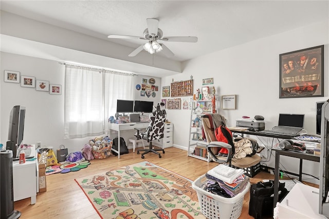 1340 NE Mariposa Dr NE, Palm Bay, FL 32905 - office space featuring ceiling fan and wood finished floors