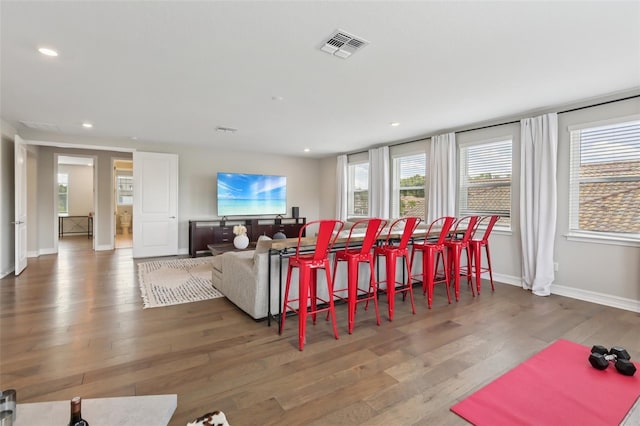 2903 Cordoba Ranch Blvd, Lutz, FL 33559 - dining space featuring wood-type flooring and recessed lighting