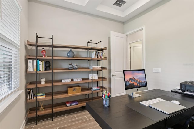 2903 Cordoba Ranch Blvd, Lutz, FL 33559 - office area with wood finished floors and baseboards