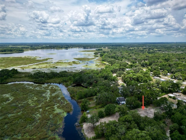 2931 N Wheaton Pt, Hernando, FL 34442 - aerial overview of property's location with a nearby body of water and a heavily wooded area