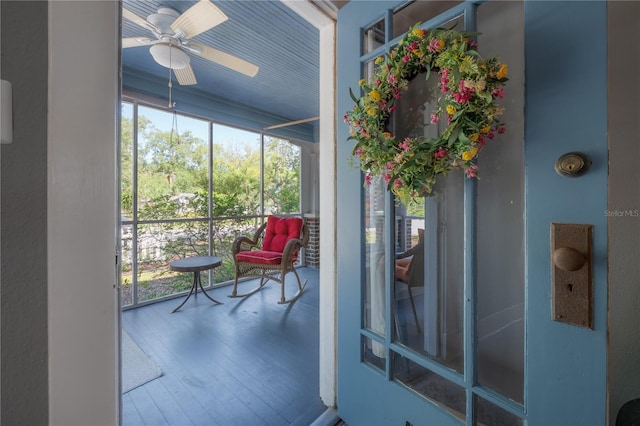 917 W Idlewild Ave, Tampa, FL 33604 - sunroom featuring ceiling fan