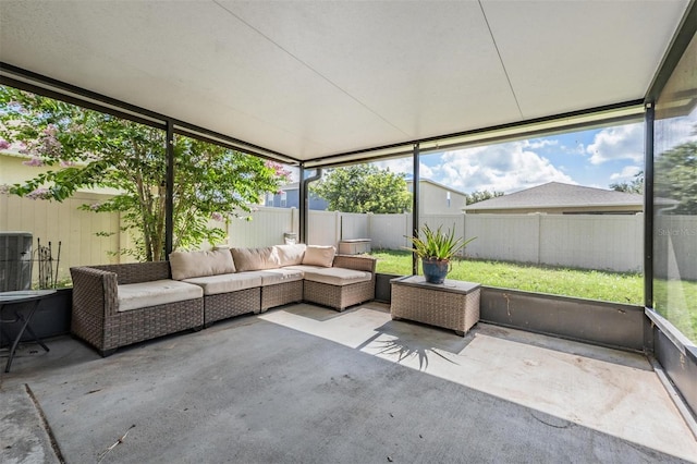 15420 Quail Woods Pl, Ruskin, FL 33573 - sunroom with outdoor lounge area