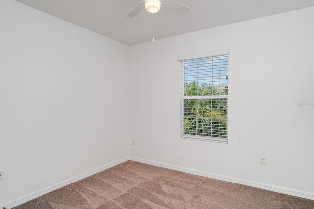 12841 Buffalo Run Dr, Gibsonton, FL 33534 - spare room with carpet and ceiling fan