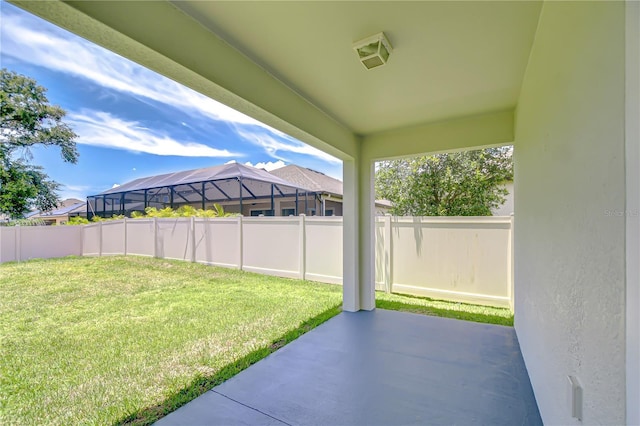 828 Terra Vista St, Brandon, FL 33511 - fenced backyard featuring a patio