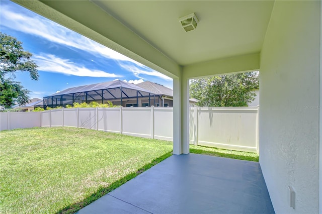 828 Terra Vista St, Brandon, FL 33511 - fenced backyard with a patio