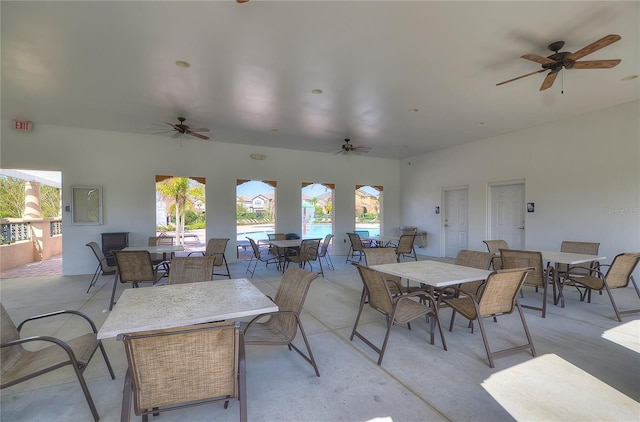 828 Terra Vista St, Brandon, FL 33511 - view of patio featuring a ceiling fan and outdoor dining space
