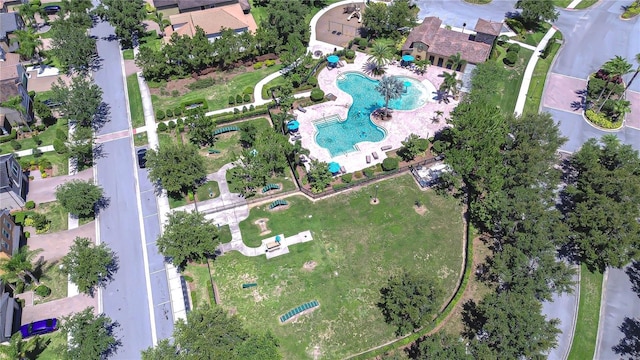 828 Terra Vista St, Brandon, FL 33511 - bird's eye view of a pool area