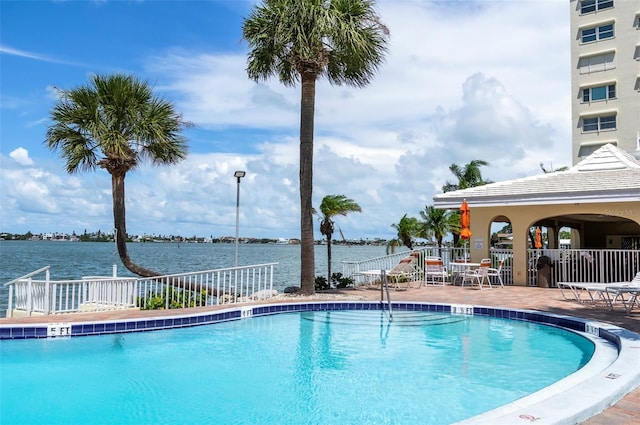 4775 Cove Cir Unit 803, Saint Petersburg, FL 33708 - community pool with a patio and a water view