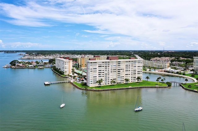 4775 Cove Cir Unit 803, Saint Petersburg, FL 33708 - drone / aerial view of a large body of water and apartment complex / building