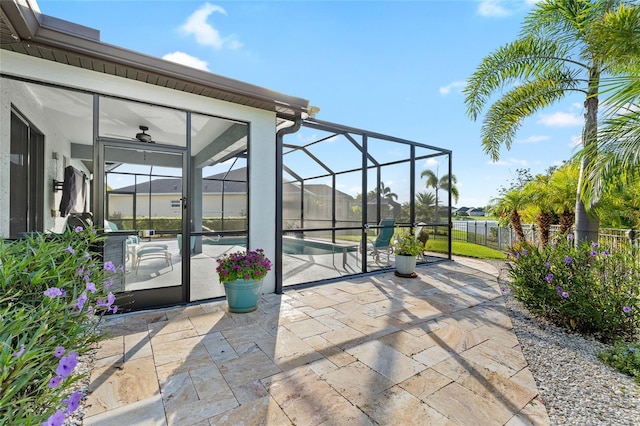 12830 24th Street Cir E, Parrish, FL 34219 - view of patio / terrace with glass enclosure