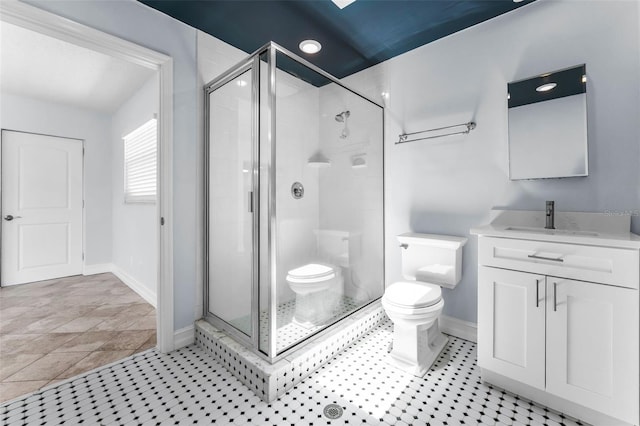 4849 Floramar Ter, New Port Richey, FL 34652 - bathroom with a stall shower and vanity
