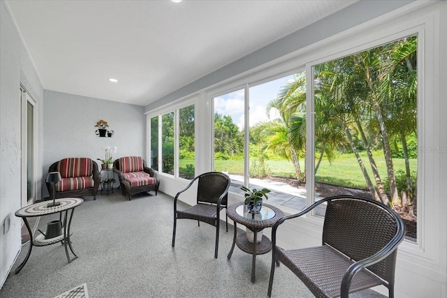 511 Foxglove Cir Unit B, Sun City Center, FL 33573 - sunroom featuring speckle patterned floor