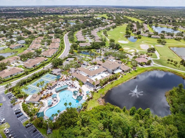 511 Foxglove Cir Unit B, Sun City Center, FL 33573 - aerial overview of property's location with a nearby body of water and nearby suburban area
