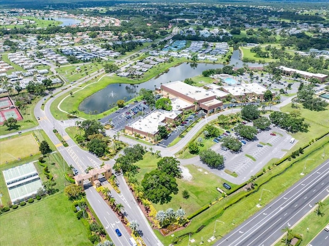 511 Foxglove Cir Unit B, Sun City Center, FL 33573 - aerial view of property and surrounding area featuring a large body of water