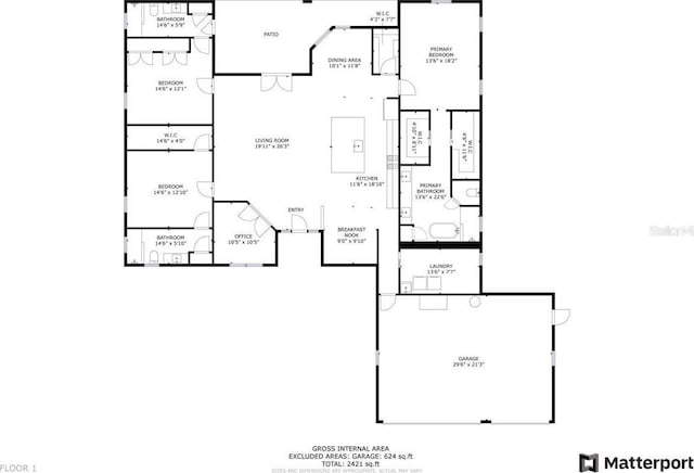 5352 W Corral Pl, Beverly Hills, FL 34465 - view of floor plan / room layout