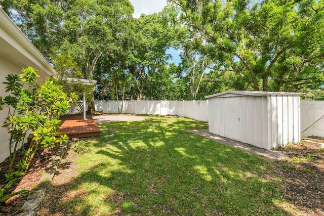 11779 82nd Ter, Seminole, FL 33772 - fenced backyard featuring a shed and a wooden deck
