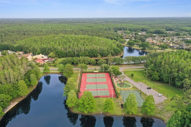 4948 Ridgemoor Cir, Palm Harbor, FL 34685 - aerial view of property and surrounding area with a forest and a large body of water