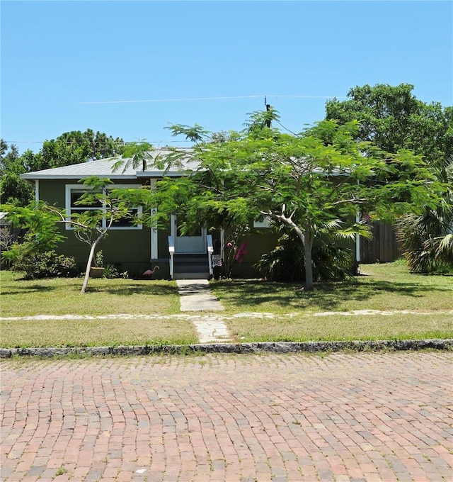 4350 2nd Ave S, Saint Petersburg, FL 33711 - view of property hidden behind natural elements featuring a front lawn