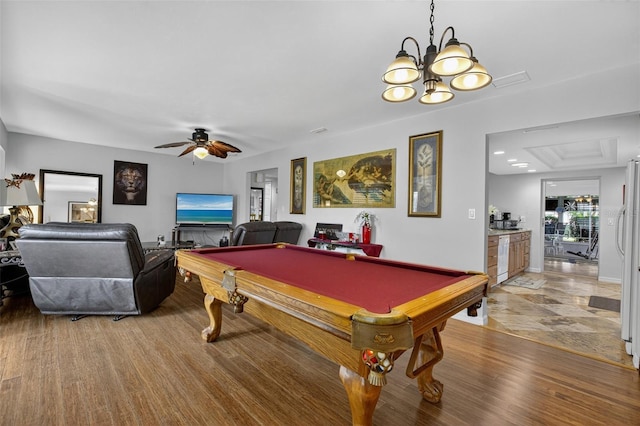 210 Jayview Ave, Lehigh Acres, FL 33936 - game room featuring billiards table and ceiling fan