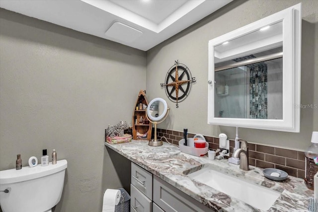 1485 Lakeview Rd Unit 2, Clearwater, FL 33756 - bathroom with vanity and decorative backsplash