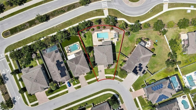 1669 Feather Grass Loop, Lutz, FL 33558 - aerial overview of property's location featuring property boundaries highlighted and a pool area