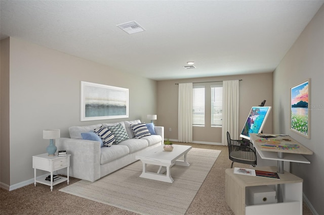 1229 Tidal St, Haines City, FL 33844 - living room featuring carpet flooring and baseboards