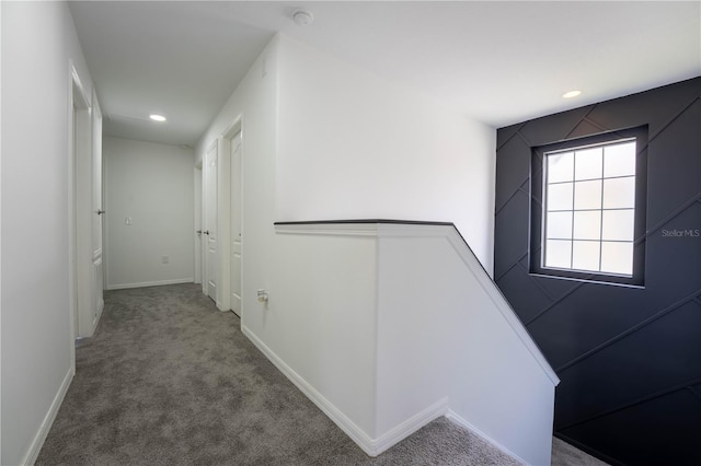 9110 Lantern Oak Way, Land O Lakes, FL 34638 - hallway with carpet floors and recessed lighting