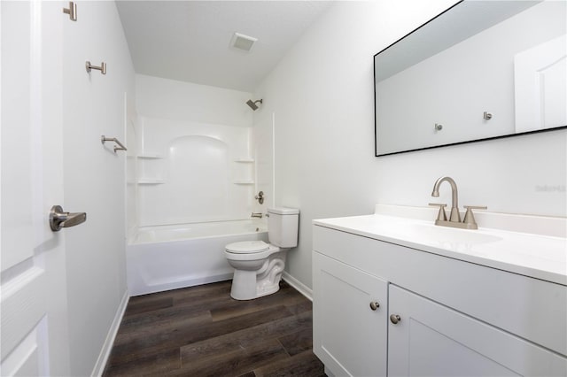 9110 Lantern Oak Way, Land O Lakes, FL 34638 - full bathroom with vanity, wood finished floors, and bathing tub / shower combination