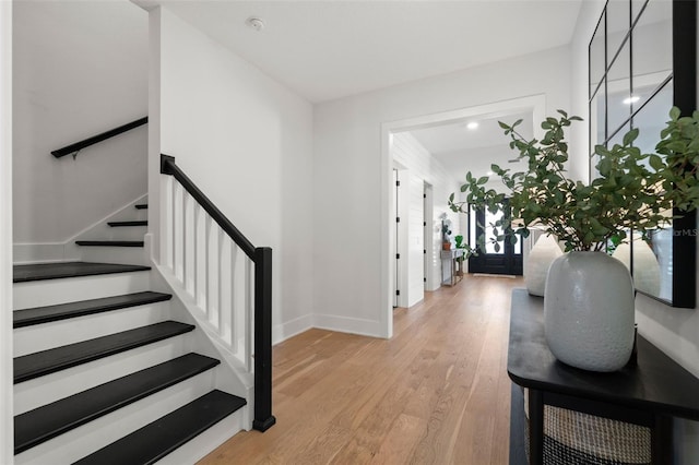 4114 W Neptune St, Tampa, FL 33629 - foyer with stairway and light wood-type flooring